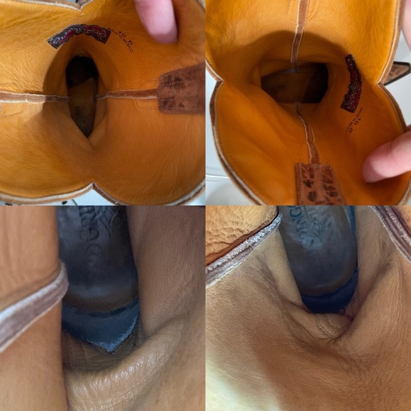 Old Gringo Boots Leather Cowboy Western Animal Leopard Print Pointed Square Tan - Picture 11 of 16